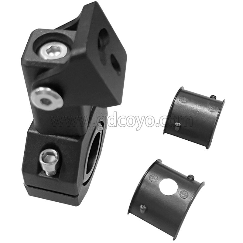 摩托车射灯改装铝合金管夹保险杠护杠万向可调节底部通用射灯支架