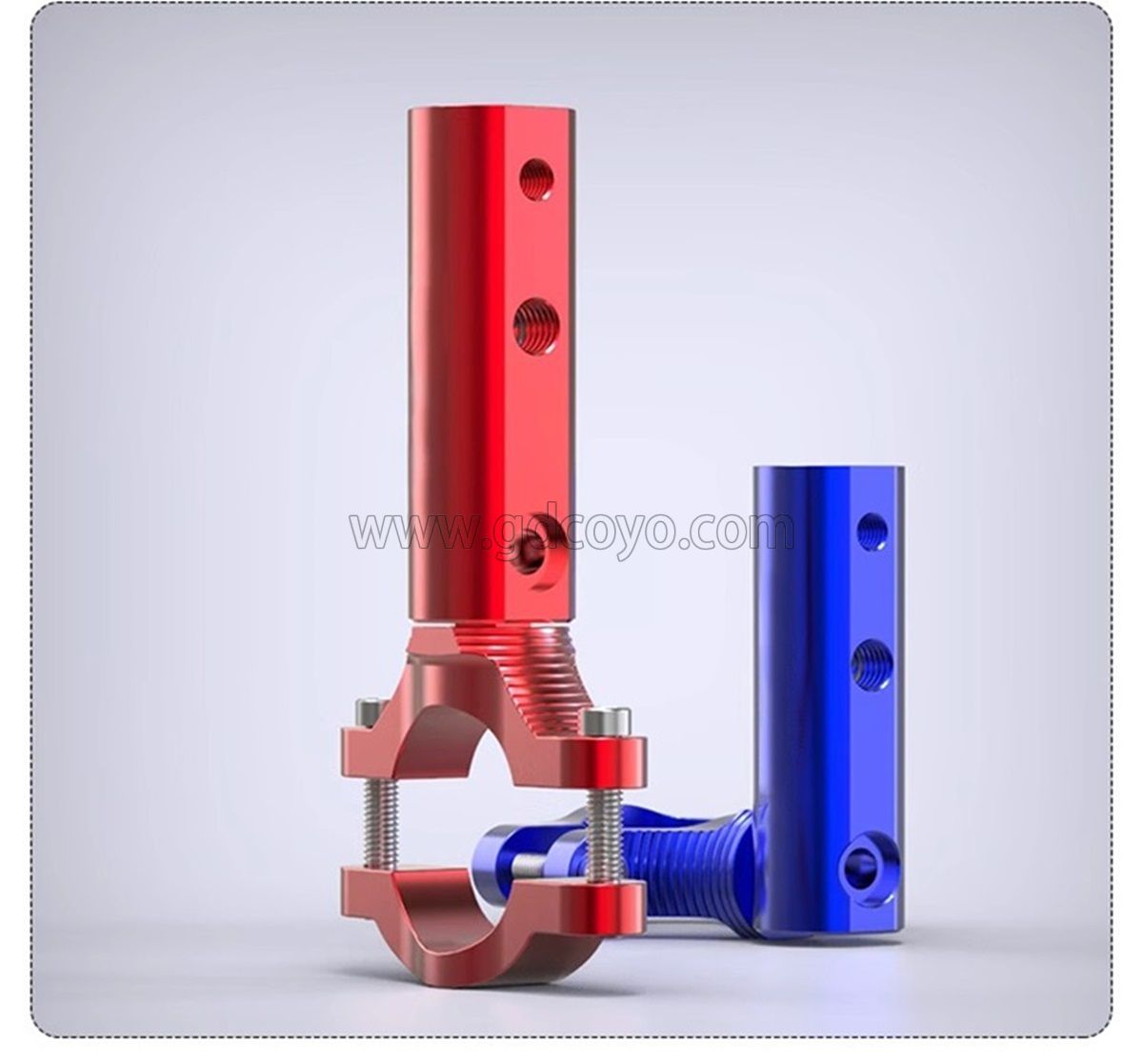 摩托车后视镜座多功能扩展支架手把横杆电动车改装射灯配件铝合金